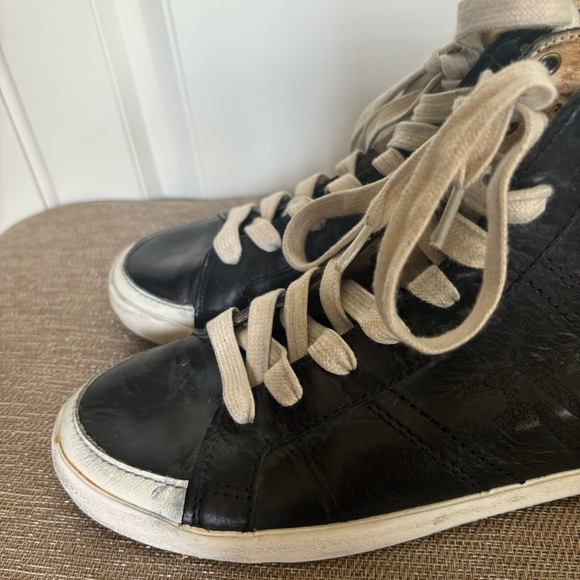 Frye Dylan Black Leather High Top Sneakers - Picture 5 of 15